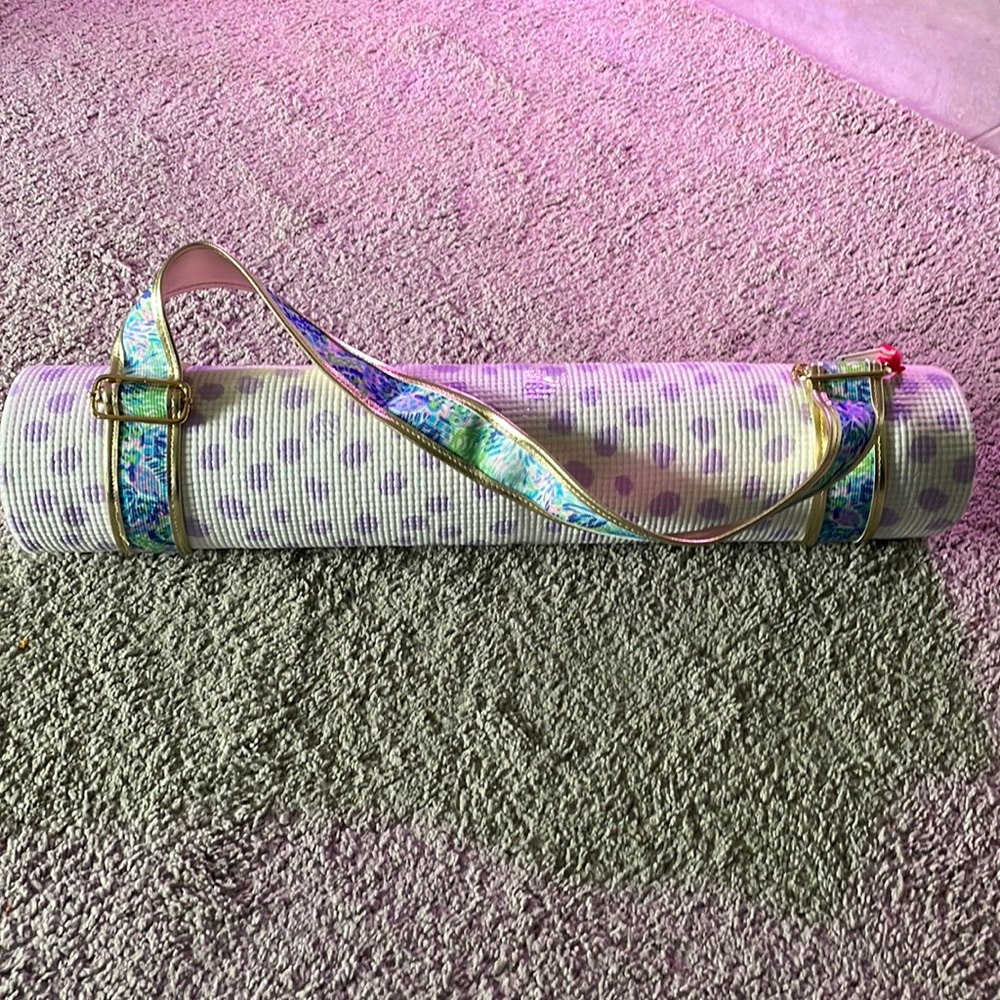 Brand New Lilly Pulitzer Yoga Mat with Strap